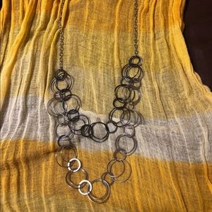 Silver and Grey Circle Necklace
